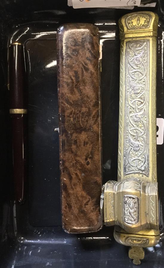 Persian scribes case and 2 pens